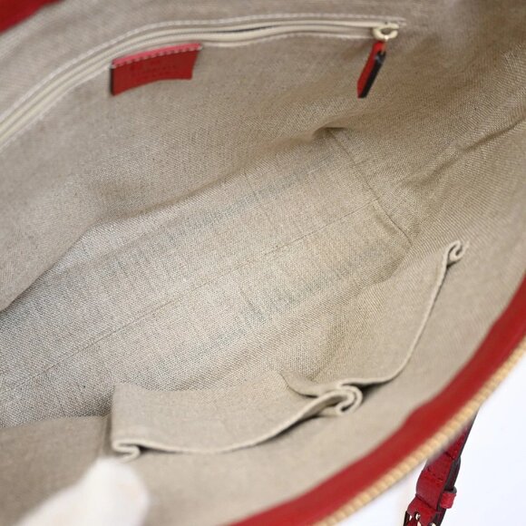 GUCCI GG Interlocking Charm 2Way Shoulder Hand Bag Leather Red GHW 97KB275 - Picture 10 of 14